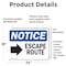 Signmission Escape Route (Right Arrow) Sign With Symbol, 24 in W x Rectangle, Vinyl Decal OS-2PACK-NS-D-1824-L-12138 - alternate 2